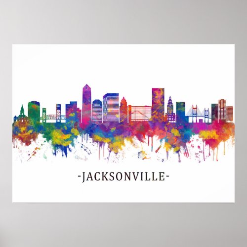 Jacksonville Florida Skyline Poster