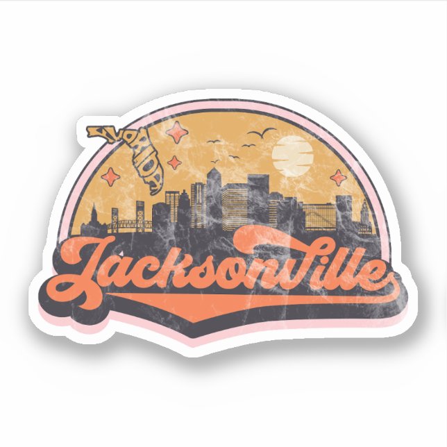 Jacksonville, Florida Sticker (Front)