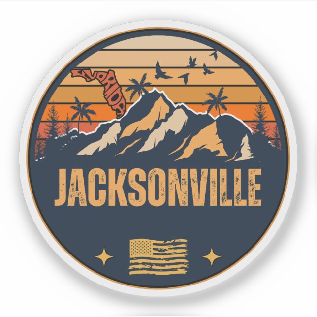 Jacksonville, Florida  Sticker (Front)