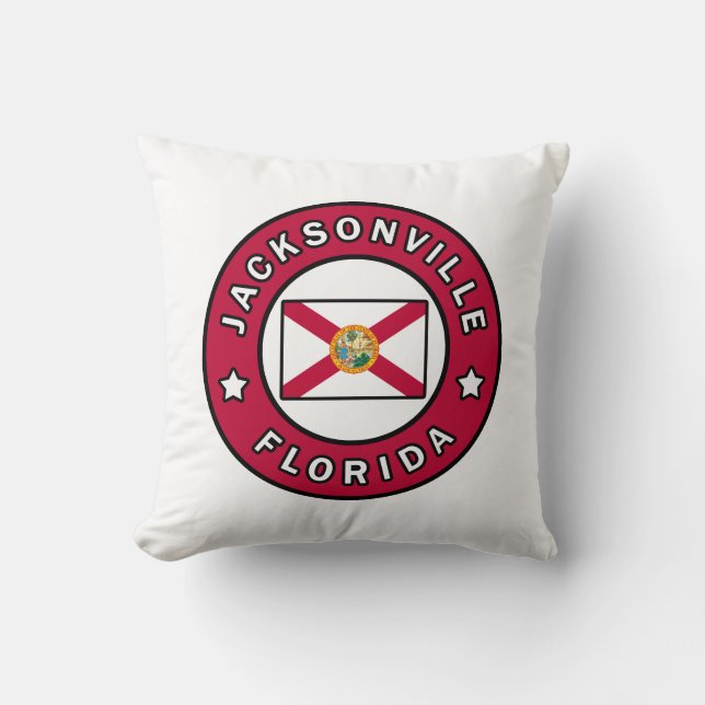 Jacksonville Florida Throw Pillow (Front)