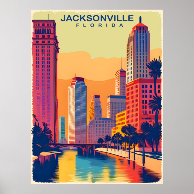 Jacksonville, Florida, Travel Poster (Front)