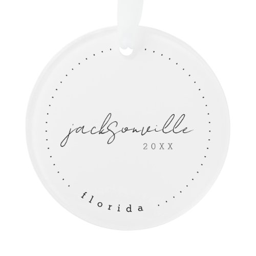 Jacksonville Florida Travel United States Simple Ornament