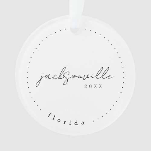 Jacksonville Florida Travel United States Simple Ornament