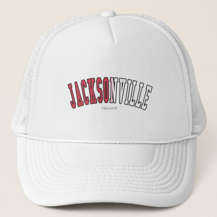 Jacksonville in Florida State Flag Colors Mesh Hat