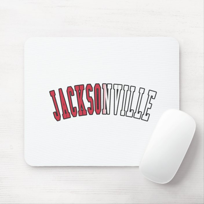 Jacksonville in Florida State Flag Colors Mousepad