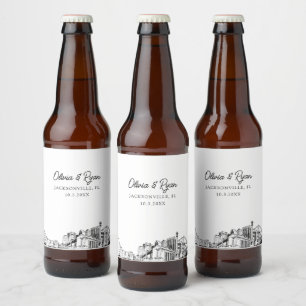 Jacksonville Landmarks Personalized Beer Label