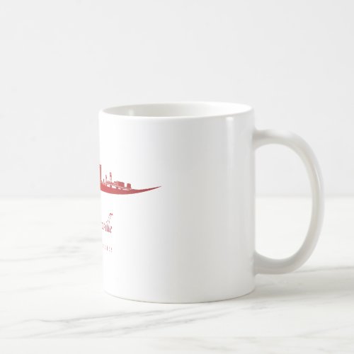 Jacksonville skyline in red coffee mug