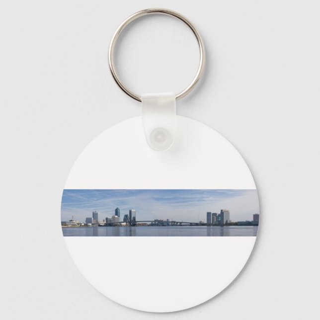 jacksonville skyline panoramic keychain (Front)