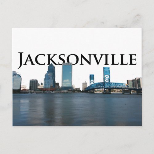 Jacksonville Skyline with Jacksonville in the Sky Postcard