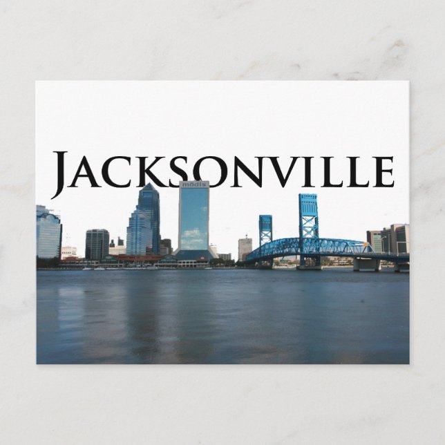 Jacksonville Skyline with Jacksonville in the Sky Postcard (Front)