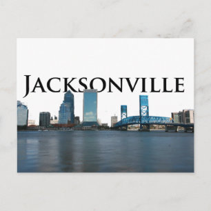 Jacksonville Skyline with Jacksonville in the Sky Postcard