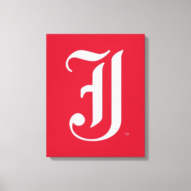 Jacksonville State University Classic JSU Letter Canvas Print (Front)