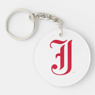 Jacksonville State University Classic JSU Letter Keychain