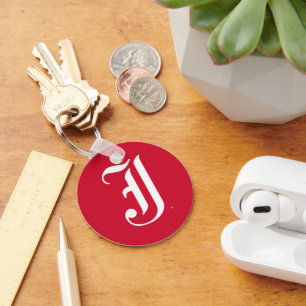 Jacksonville State University Classic JSU Letter Keychain