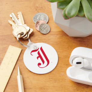 Jacksonville State University Classic JSU Letter Keychain