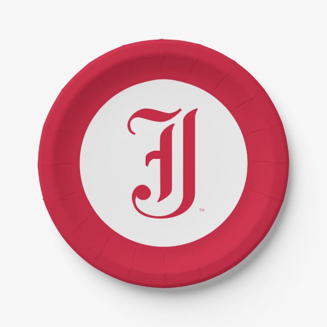 Jacksonville State University Classic JSU Letter Paper Plates (Front)