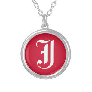 Jacksonville State University Classic JSU Letter Silver Plated Necklace