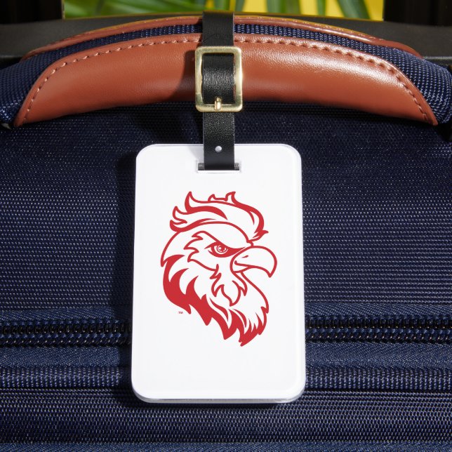 Jacksonville State University Gamecocks Red Eagle Luggage Tag (Front Insitu 2)