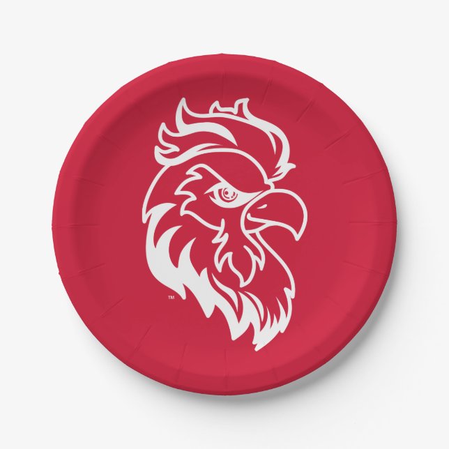 Jacksonville State University Gamecocks Red Eagle Paper Plates (Front)