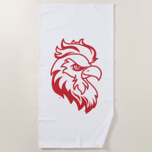 Jacksonville State University Gamecocks Red gameco Beach Towel