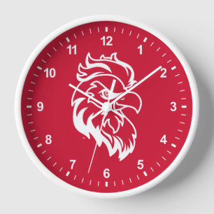 Jacksonville State University Gamecocks Red gameco Clock