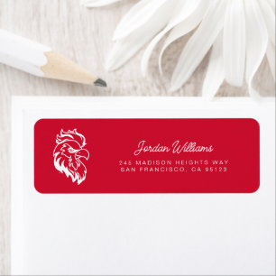 Jacksonville State University Gamecocks Red gameco Label