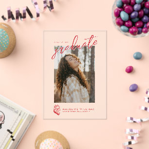 Jacksonville State University Graduation Acrylic Invitations