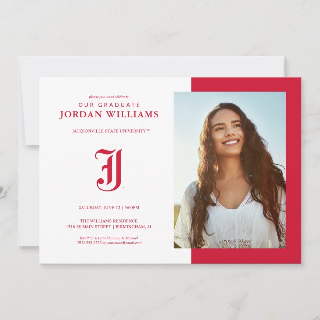 Jacksonville State University Graduation Announcement (Front)
