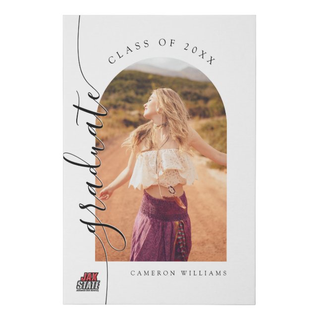 Jacksonville State University Graduation Faux Canvas Print (Front)