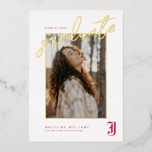 Jacksonville State University Graduation Foil Invitation