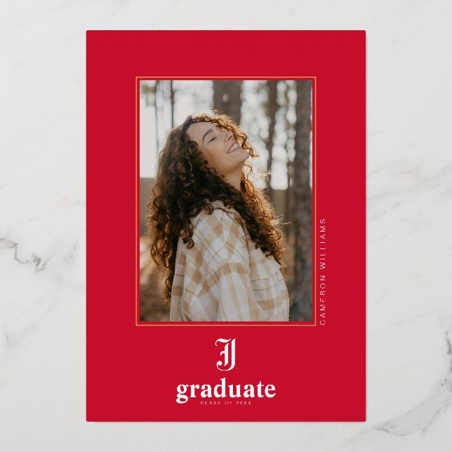 Jacksonville State University Graduation Foil Invitation (Front)