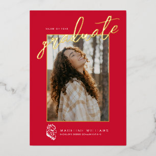 Jacksonville State University Graduation Foil Invitation