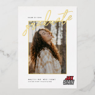 Jacksonville State University Graduation Foil Invitation