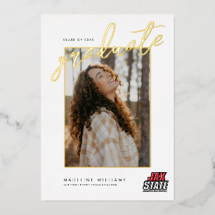 Jacksonville State University Graduation Foil Invitation