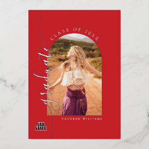 Jacksonville State University Graduation Foil Invitation