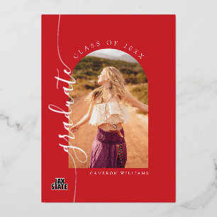 Jacksonville State University Graduation Foil Invitation