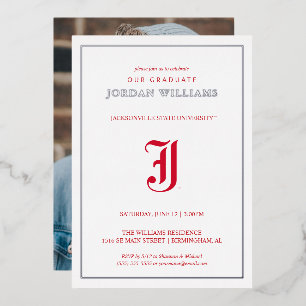Jacksonville State University Graduation Foil Invitation