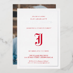 Jacksonville State University Graduation Foil Invitation