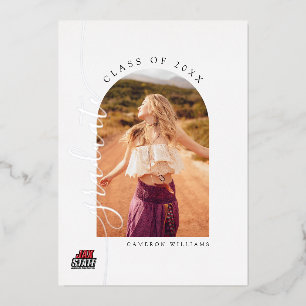 Jacksonville State University Graduation Foil Invitation