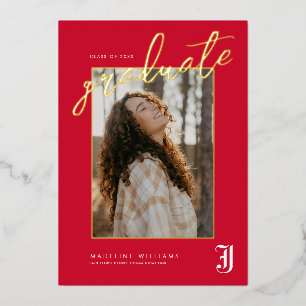 Jacksonville State University Graduation Foil Invitation
