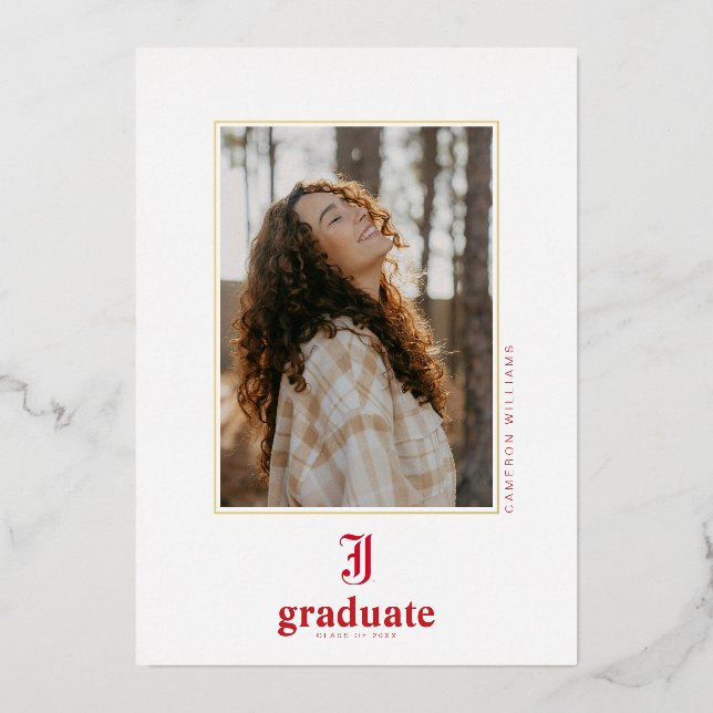 Jacksonville State University Graduation Foil Invitation (Front)