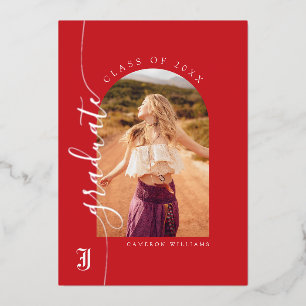 Jacksonville State University Graduation Foil Invitation