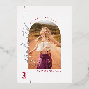 Jacksonville State University Graduation Foil Invitation