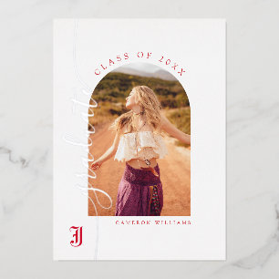 Jacksonville State University Graduation Foil Invitation