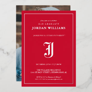 Jacksonville State University Graduation Foil Invitation