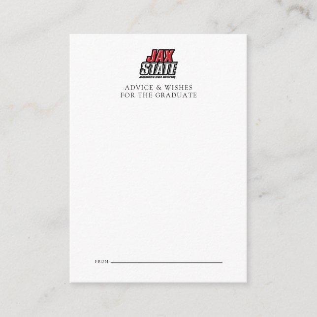 Jacksonville State University Graduation Note Card (Front)