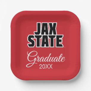 Jacksonville State University Graduation Paper Plates