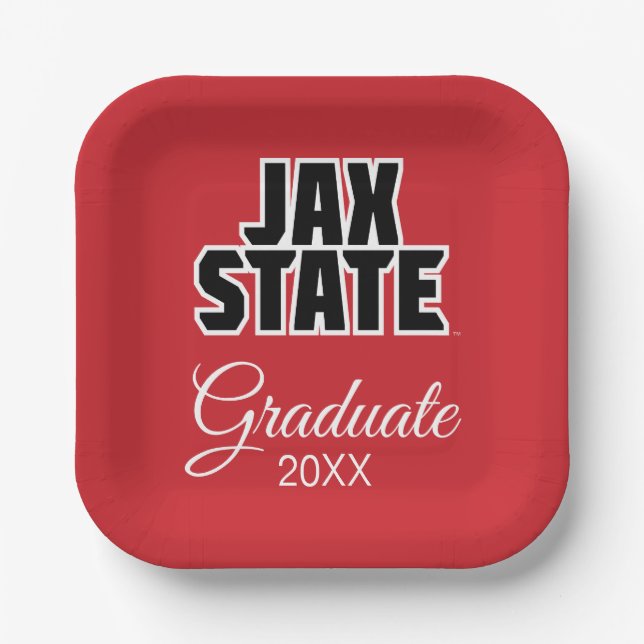 Jacksonville State University Graduation Paper Plates (Front)