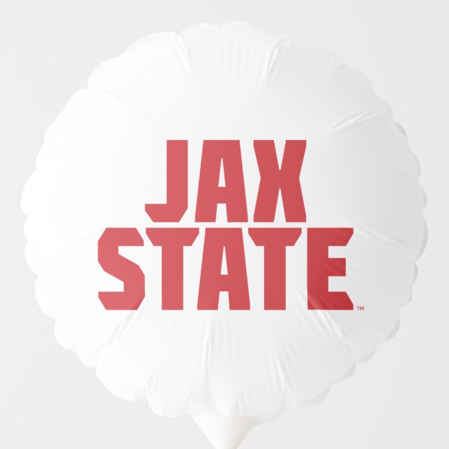 Jacksonville State University JAX STATE Bold Red Balloon (Front)