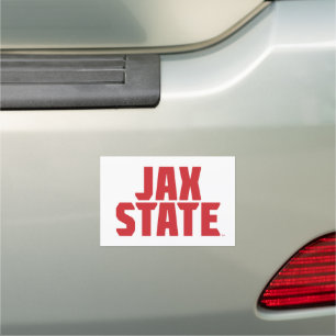 Jacksonville State University JAX STATE Bold Red Car Magnet